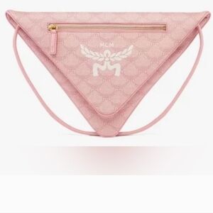 NWT  MCM Blush Pink Triangle Crossbody Bag